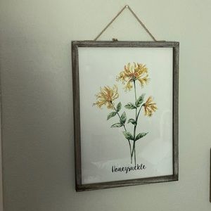 Cracker Barrel wall art. Wood trim with glass covering